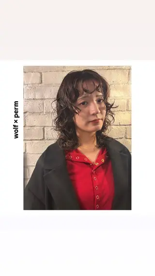 ミディアム パーマ hiro【沿線で叶う 似合わせhair】のヘアスタイル