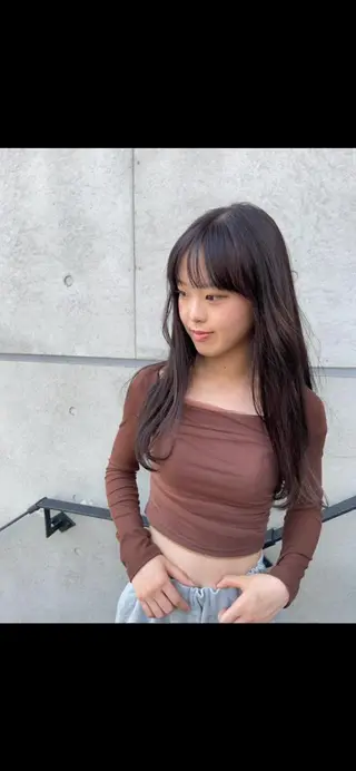 ロング カラー パーマ 三浦 仁美のヘアスタイル