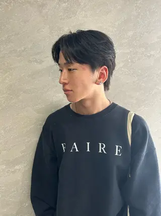 メンズ 新宿 韓国 シャドウパーマ 志龍のヘアスタイル