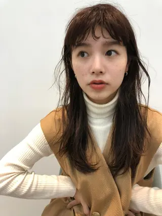 セミロング カラー ヘアアレンジ 🎀透明感カラーෆ 🪄Maikoのヘアスタイル