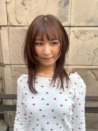 ミディアム カラー ヘアアレンジ 渡邉 舞のヘアスタイル