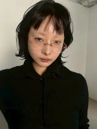 ミディアム パーマ カラー CEINE PATHのヘアスタイル