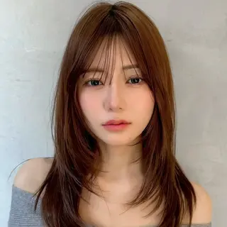 ロング カラー 韓国ヘア syoukiのヘアスタイル