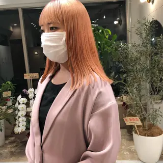 ミディアム カラー ヘアアレンジ 🌸ハイトーン 新田　廉 🌸のヘアスタイル