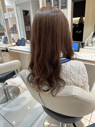 ロング パーマ 髪質改善カラー💎 オオネヨシナリのヘアスタイル