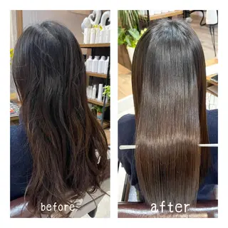 カラー 髪質改善で 憧れの潤艶美髪にのヘアスタイル