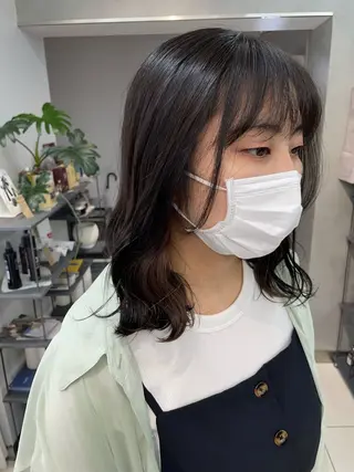 ショート カラー ヘアアレンジ ボブ/透明感ベージュ 🫧クルミ🌟のヘアスタイル