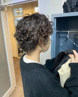 ショート パーマ 低ダメージパーマ ケアパーマ/武田明大のヘアスタイル