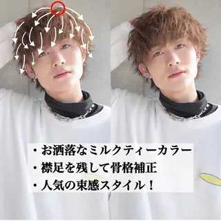 メンズ Loy所属・メンズヘア特化 パーマ 縮毛矯正🔷のヘアスタイル