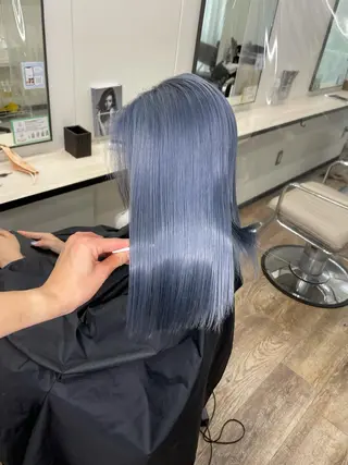 セミロング カラー 名古屋ハイトーン/ 🐶ブリーチ専門店のヘアスタイル