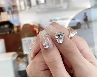 セミロング めぐみのネイルサロン スタッフ練習のネイルデザイン