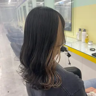 セミロング カラー ヘアアレンジ mai🍑暖色カラー /レイヤー💖のヘアスタイル