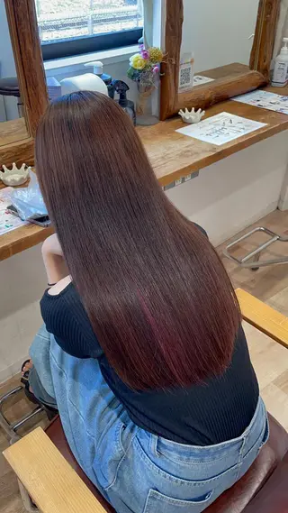 ロング コトミ【メンズ】 【曲がる縮毛矯正】のヘアスタイル