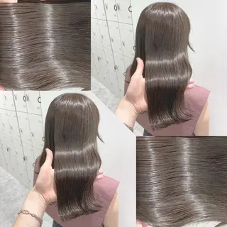 カラー 韓国風ベージュ🤎 赤みなし🌿横浜🤎のヘアスタイル