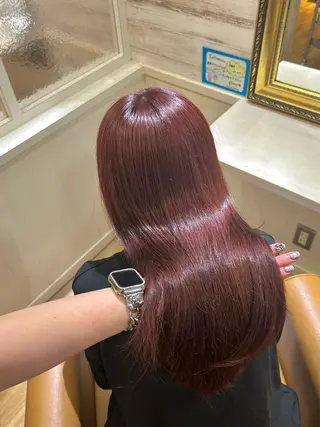 ロング カラー ·.⟡ 福田 彩乃 透明感カラー🪄🩵のヘアスタイル