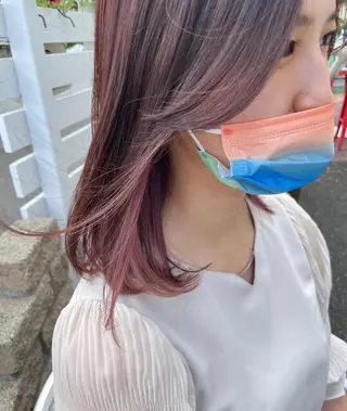 ミディアム カラー コレットヘアー 田中アヤノのヘアスタイル