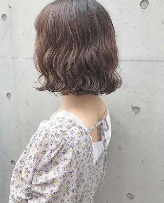 ミディアム パーマ ELENA所属・ナチュラルなショート 北本空河のヘアスタイル