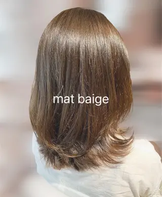セミロング カラー 髪と心を整える美容師 透明感カラー/ボブのヘアスタイル