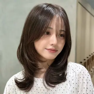 セミロング カラー 艶カラー💖モデル 募集中🐾Yuraのヘアスタイル