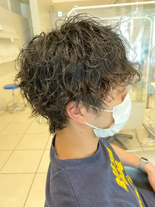 パーマ メンズ メンズパーマ 副店長ユウタのヘアスタイル