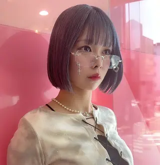 ショート カラー メンズカット ボブ/米崎駿也のヘアスタイル