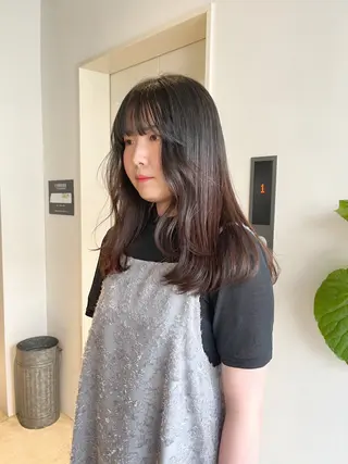 セミロング かわい りほのヘアスタイル