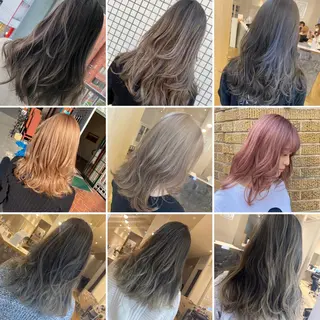 セミロング カラー ハイトーンヘア/ 島崎　タクミのヘアスタイル