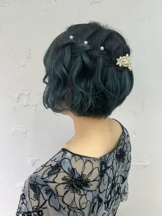 ショート ヘアアレンジ ナチュラル×色気パ ーマ 渋谷/マナミのヘアスタイル