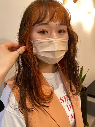セミロング カラー 砂原 ひよりのヘアスタイル