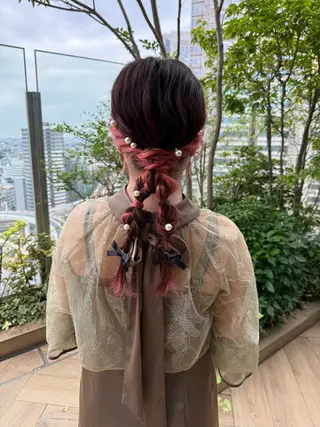 ロング ヘアアレンジ まとまるボブ🌼 アレンジ🌼鴨下穂香のヘアスタイル