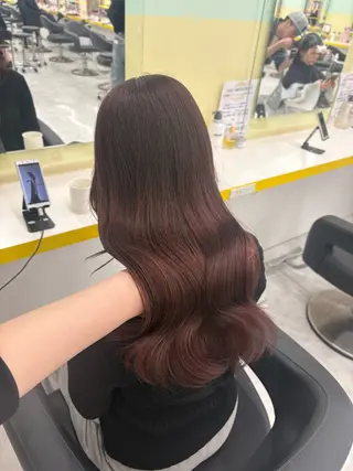 ロング カラー ベージュ×レイヤー 🤎横浜/miu🤎のヘアスタイル