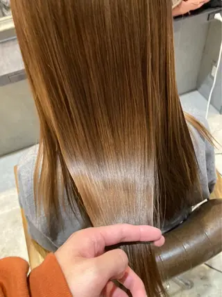 セミロング カラー メンズパーマ・ 美髪縮毛矯正・坂田のヘアスタイル