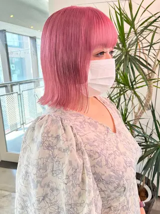 ショート カラー ハイトーンを育てる ブリーチカラー/牧原のヘアスタイル