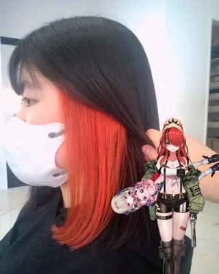 ミディアム カラー あらげ 🌈推しカラー🌈ᵕのヘアスタイル