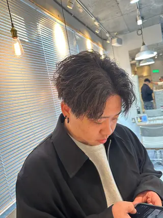 パーマ メンズ 💎メンズカット ／フェザー／細野💎のヘアスタイル