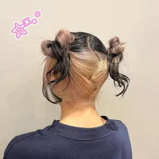 ヘアアレンジ 顔周り/ガーリー /ヘアメ/あつはのヘアスタイル