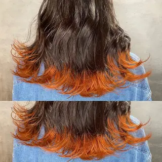 セミロング カラー ツキノキ ミナのヘアスタイル