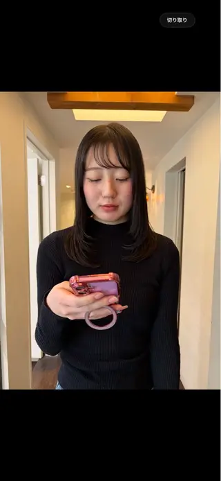 セミロング るな/暖色、 ベージュカラー🎀のヘアスタイル