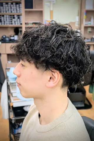 ショート パーマ 理容プラージュ燕三条 福井のヘアスタイル