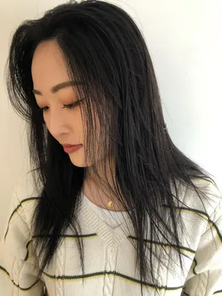 カラー ブリーチカラー🎀 韓国風/寺門美優のヘアスタイル