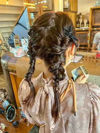 ロング ヘアアレンジ NAGON STYLE MICI所属・佐藤 美聡のヘアスタイル