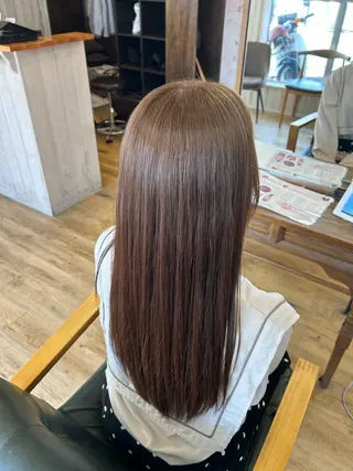 セミロング ✨縮毛矯正✨艶髪✨️ 髪質改善✨鴻巣✨️のヘアスタイル