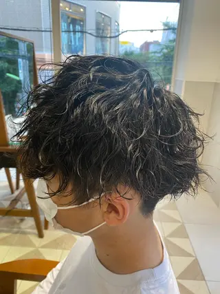 ショート カラー ヘアアレンジ メンズ メンズパーマの巨匠 鈴木純のヘアスタイル