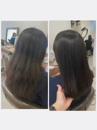 セミロング パーマ やまこし 美裕樹のヘアスタイル