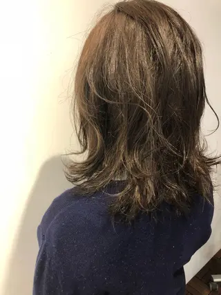 ミディアム カラー 【白髪ぼかし】 矢内　夏輝のヘアスタイル
