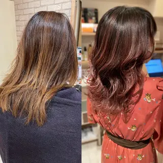 セミロング カラー 清水 有実子のヘアスタイル