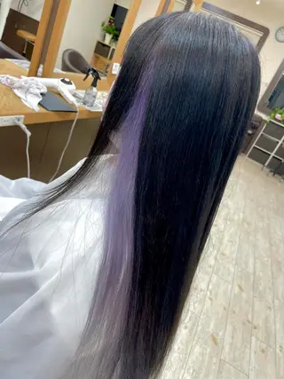 カラー レイヤー/くびれ/ 縮毛/チェレ金剛のヘアスタイル