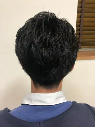 ショート カラー パーマ ヘアアレンジ メンズ ❣️倉敷❣️美髪 カラー能登一成のヘアスタイル