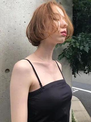ショート カラー パーマ ヘアアレンジ メンズ キッズ ネイル 韓国風×透明感カラー 髪質改善オタベシンヤのヘアスタイル