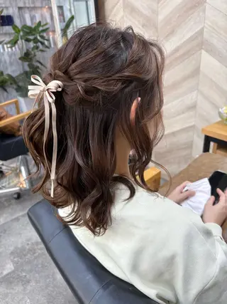 ミディアム ヘアアレンジ SHANTi 飯塚 ヘアセット/髪質改善のヘアスタイル